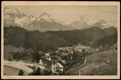 Ansichtskarte Bad Faulenbach-Füssen Blick auf die Stadt 1924