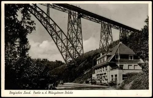 Ansichtskarte Remscheid Müngstener Brücke - Restaurant 1958