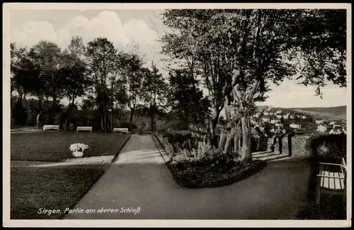 Siegen Partie am oberen Schloß 1941   im 2. Weltkrieg als dt. Feldpost gelaufen