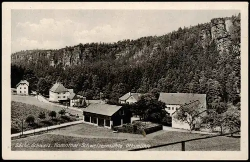 Ansichtskarte Rosenthal-Rosenthal-Bielatal Ottomühle - schweizermühle 1953