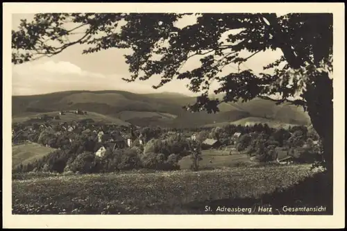 Ansichtskarte Sankt Andreasberg-Braunlage Blick auf die Stadt 1950