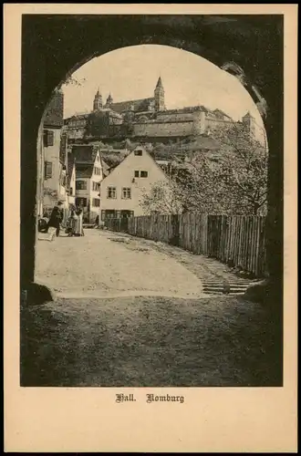 Ansichtskarte Schwäbisch Hall Straßenpartie Kloster Comburg 1922