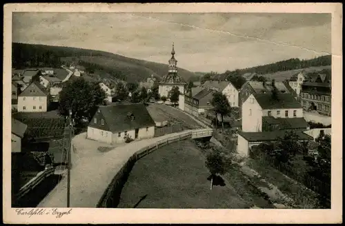 Ansichtskarte Carlsfeld-Eibenstock Straßenpartie in der Stadt 1926