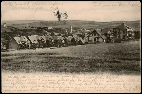 Ansichtskarte Bad Suderode Partie an der Stadt - Villen 1910