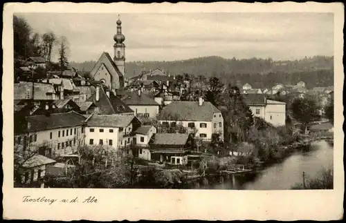 Ansichtskarte Trostberg Blick auf die Stadt 1934