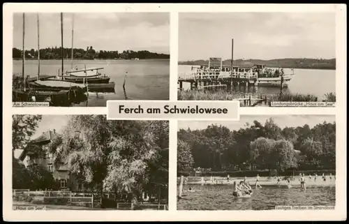 Ansichtskarte Ferch-Schwielowsee DDR Mehrbild-AK mit Umland-Ansichten 1957