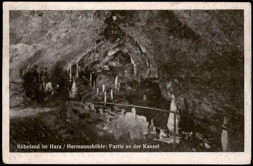 Ansichtskarte Rübeland Hermannshöhle: Partie an der Kanzel 1948  gel. MF SBZ