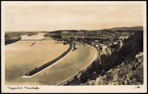 Ansichtskarte Deggendorf Blick auf die Stadt 1938