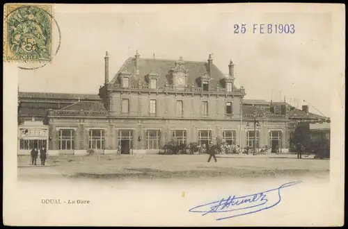CPA Douai Dowaai Bahnhof - La Gare 1903