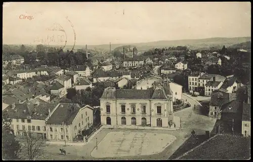 CPA Cirey-sur-Vezouze Stadt, Fabrik 1917  gel. Feldpost-Blindstempel