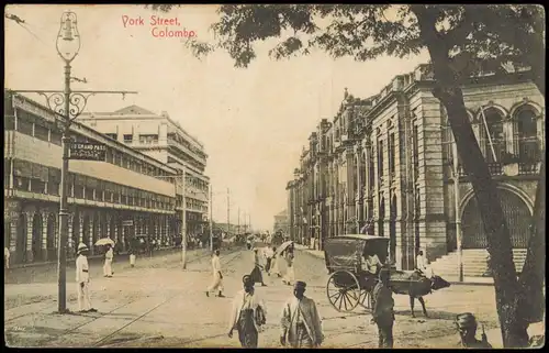 Postcard Colombo York Street 1912