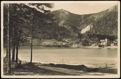 Ansichtskarte Kochel am See Dorf Walchensee Bootsanleger 1935