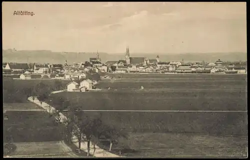 Ansichtskarte Altötting Partie an der Stadt 1912