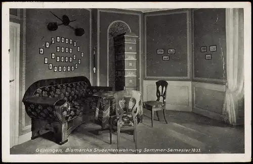 Göttingen Bismarcks Studentenwohnung Sommer-Semester 1833. 1942/1941