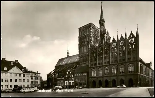 Ansichtskarte Stralsund Marktplatz Alter Markt 1962