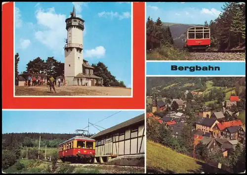 Lichtenhain/Bergbahn-Oberweißbach Oberweißbacher Bergbahn DDR Mehrbildkarte 1982