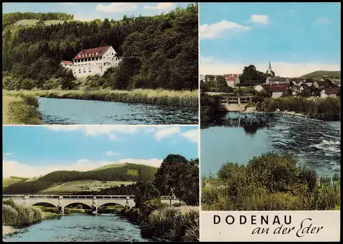 Dodenau-Battenberg (Eder) Mehrbildkarte 3 Ansichten Dodenau a.d. Eder 1960