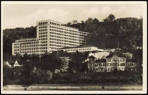 Schwäbisch Hall Diakonissenanstalt Schw. Hall mit neuem Kranken-Hochhaus. 1932