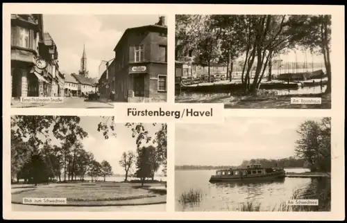 Fürstenberg/Havel   mit Bootshaus, Schwedtsee, Ernst-Thälmann-Str. 1966