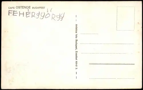 Postcard Budapest Orchester im Cafe Ostende 1940