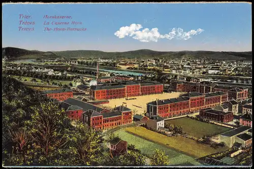 Ansichtskarte Trier Blick auf die Hornkaserne 1922
