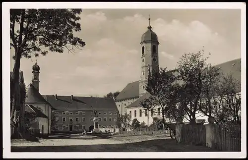 Ansichtskarte Weyarn Kirchenplatz 1938