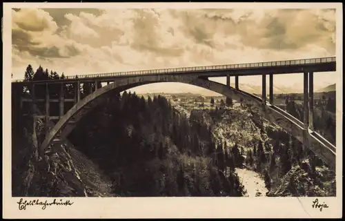 Ansichtskarte Rottenbuch Echelsbacher Brücke / Ammerhochbrücke 1934