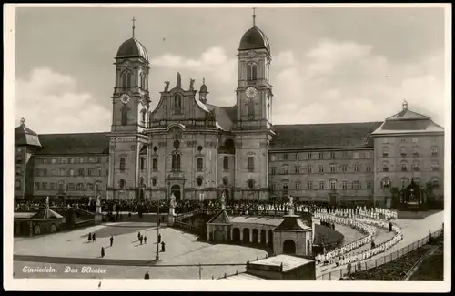 Ansichtskarte Einsiedeln Kloster 1934