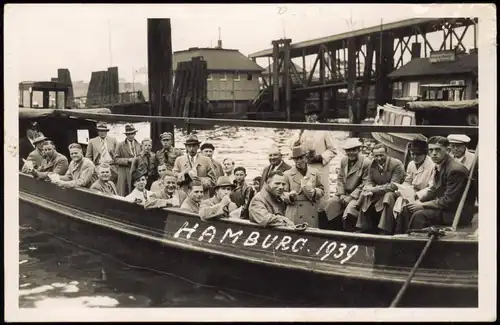 Ansichtskarte Hamburg Hafenrundfahrt - Boot 1939