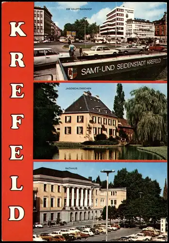 Ansichtskarte Krefeld Crefeld Bahnhof 1962