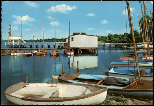 Ansichtskarte Neumünster Einfelder See Bootsanlegestelle 1975