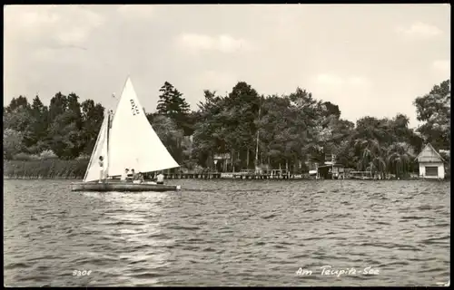 Ansichtskarte Teupitz Teupitzsee, Segelboot 1966