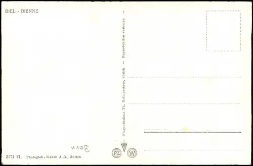 Ansichtskarte Biel Bienne Luftbild 1965