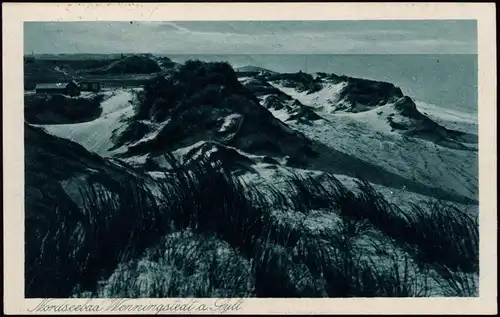 Ansichtskarte Wenningstedt-Braderup (Sylt) Dünen und Strand 1924