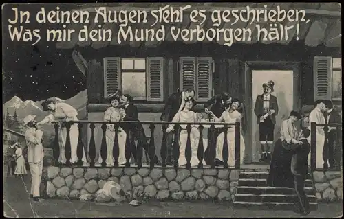 In deinen Augen steht es geschrieben, Was mir dein M verborgen Liebespaare 1907