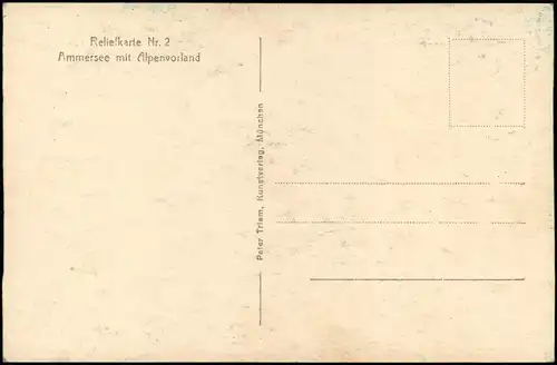 Ansichtskarte .Bayern Ammersee und Umland - Landkarten AK 1934