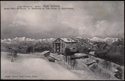 Stresa Stresa Grand Hôtel Mottarone sul Mottarone    Guglielmina Winter 1913