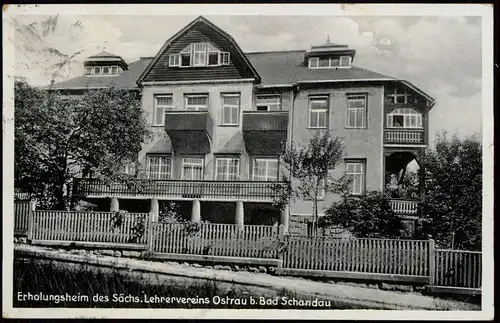 Ansichtskarte Ostrau-Bad Schandau Erholungsheim des Lehrervereins 1934