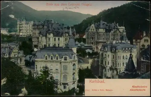 Marienbad Mariánské Lázně Evang. Hospiz (handcolorierte AK) 1901/1907