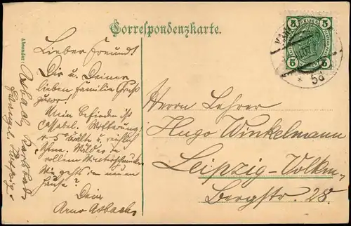 Marienbad Mariánské Lázně Evang. Hospiz (handcolorierte AK) 1901/1907