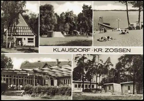 Ansichtskarte Klausdorf DDR Mehrbildkarte mit 5 Ortsansichten 1987/1984