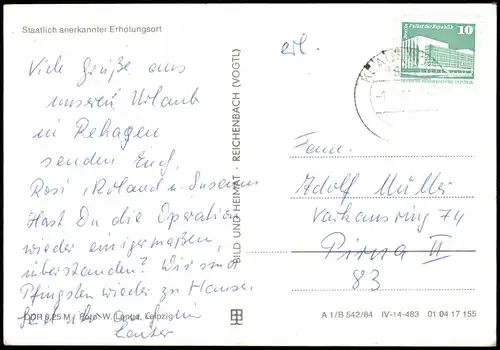 Ansichtskarte Klausdorf DDR Mehrbildkarte mit 5 Ortsansichten 1987/1984
