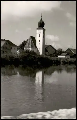 Ansichtskarte .Bayern Kirche 1957 Privatfoto   gelauafen Stempel Schlading