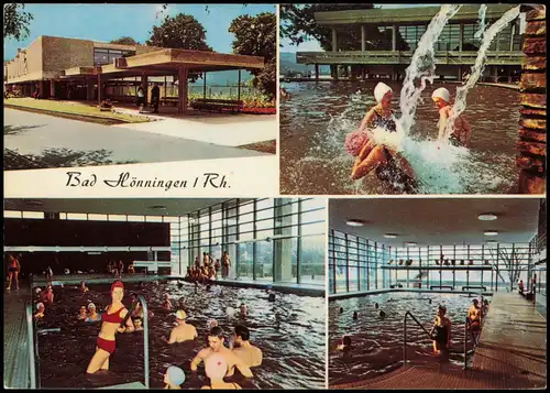 Ansichtskarte Bad Hönningen Mehrbildkarte Hallen-Thermal-Schwimmbad 1970