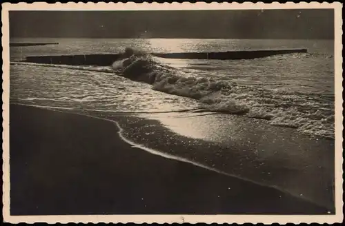 Ostsee/ Baltic Sea Mondschein Stimmungsbild - Fotokarte 1930