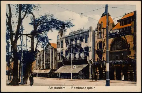 Postkaart Amsterdam Amsterdam Rembrandtplein 1932