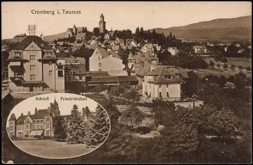 Ansichtskarte Kronberg / Cronberg (Taunus) 2 Bild: Schloß, Strandpartie 1922