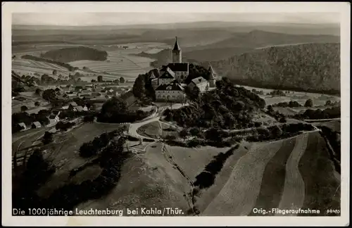 Ansichtskarte Kahla (Thüringen) Luftbild 1932  gel. 1950