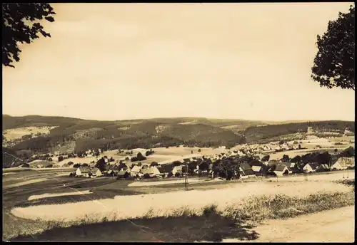 Breitenbrunn (Erzgebirge) Panorama-Ansicht Erzgebirge Blick 1970
