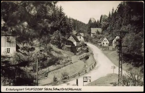 Ansichtskarte Saupsdorf-Sebnitz Ortspartie zur DDR-Zeit 1960